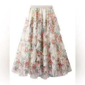 Floral Multicolor Maxi Skirt